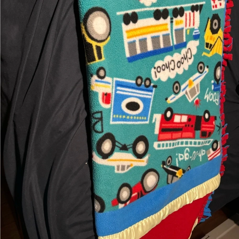 Boys Custom One of A Kind Trucks Blanket. Firetrucks police and more